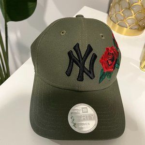 Womens New Era Green and Rose Cap (Adjustable)